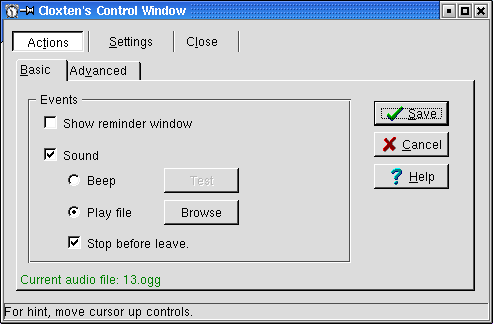 Control Window